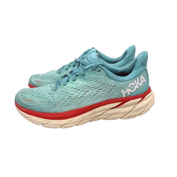 Hoka One One Shoes - HOKA Shoes Clifton 6 Blue White Sneakers Size Women's 8.5
